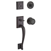 Baldwin Napa Standard C Keyway Single Cylinder Keyed Entry Handleset with Traditional Round Rose and Round Knob on Interior Venetian Bronze