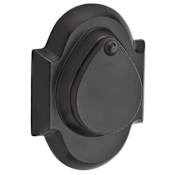 Baldwin Rustic Arch Standard C Keyway Single Cylinder Keyed Entry Deadbolt Dark Bronze