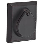 Baldwin Rustic Square Standard C Keyway Single Cylinder Keyed Entry Deadbolt Dark Bronze