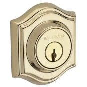 Baldwin Traditional Arch Single Cylinder Keyed Entry Deadbolt Lifetime Polished Brass