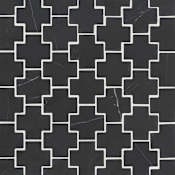 Bedrosians Monet - 11" x 13" Square Floor and Wall Tile - Honed Visual - Sold by Carton (4.58 SF/Carton) Nero Marquina