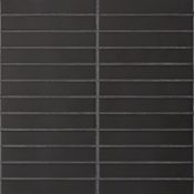 Bedrosians Le Cafe - 1" x 6" Rectangle Floor and Wall Tile - Matte Visual - Sold by Carton (9.55 SF/Carton) Black