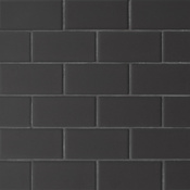 Bedrosians Le Cafe - 2" x 4" Rectangle Floor and Wall Tile - Matte Visual - Sold by Carton (9.25 SF/Carton) Black