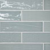 Bedrosians Marin - 3" x 10" Rectangle Floor and Wall Tile - Glossy Visual - Sold by Carton (5.09 SF/Carton) Misty Blue