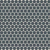 Bedrosians Marin - 12" x 12" Circle Floor and Wall Tile - Matte Visual - Sold by Carton (9.87 SF/Carton) Midnight Tide (Navy Blue)