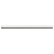 Bedrosians Shape 8" Matte Ceramic Grout or Thin-Set Tile Pencil Rail - Sold by Piece (0.67 LF/Piece) White