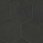 Bedrosians Allora - 9" x 10" Hexagon Floor and Wall Tile - Matte Visual - Sold by Carton (12.67 SF/Carton) Solid Black