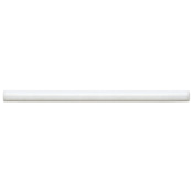 Bedrosians Cloe 8" x 1" Glossy Ceramic Grout or Thin-Set Tile Jolly - Sold by Piece (0.67 LF/Piece) White