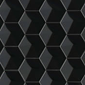 Bedrosians Hedron - 4" x 5" Rectangle Wall Tile - Glossy Visual - Sold by Carton (3.87 SF/Carton) Black