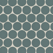 Bedrosians Makoto - 2" Round Mosaic Floor and Wall Tile - Matte Visual - Sold by Carton (3.42 SF/Carton) Arashi Blue