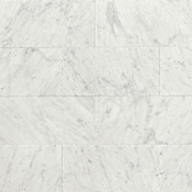 Bedrosians White Carrara - 12" x 24" Rectangle Floor and Wall Tile - Honed Visual - Sold by Carton (12 SF/Carton) White Carrara