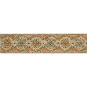 Bedrosians Cotto Nature 14" x 3" Honed Porcelain Grout or Thin-Set Tile Decorative Accent - Sold by Piece (1.17 LF/Piece) Decos - Hand Painted 1