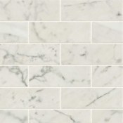 Bedrosians Classic 2.0 - 2" x 6" Rectangle Floor and Wall Tile - Unpolished Visual - Sold by Carton (4.9 SF/Carton) Bianco Carrara