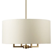 Bellevue 4 Light 20" Wide Drum Chandelier Matte Brass