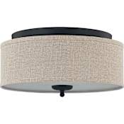 Bellevue Jeanne 3 Light 16" Wide Flush Mount Drum Ceiling Fixture Matte Black