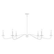 Bellevue 6 Light 62" Wide Taper Candle Style Chandelier Bisque White