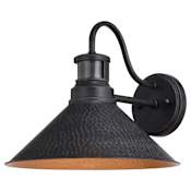 Bellevue Chasm 11" Tall Outdoor Wall Sconce Aged Iron / Light Gold
