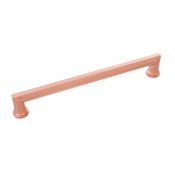 Belwith Keeler Facette 8-11/16" Center to Center Faceted Solid Brass Cabinet Handle / Drawer Pull Brushed Copper