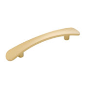 Belwith Keeler Vale 3-3/4" Center to Center Modern Concave Arch Bar Cabinet Handle / Drawer Pull Brushed Golden Brass
