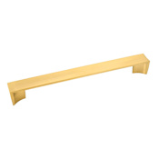 Belwith Keeler Avenue 8-13/16 Inch Center to Center Modern Minimalist Cabinet Handle / Drawer Pull Brushed Golden Brass