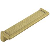 Belwith Keeler Linea 3" Center to Center Rectangular Angled Flush Mount 5-1/8" Long Cabinet Handle / Drawer Pull from the Bijou Collection Brushed Golden Brass