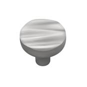 Belwith Keeler Caspian 1-1/4" Round Luxury Solid Brass Nautical Flat Mushroom Cabinet Knob / Drawer Knob Antique Pewter Nickel