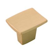 Belwith Keeler Channel 1-1/4" Rectangular Modern Bauhaus Cabinet Knob / Drawer Knob Brushed Golden Brass