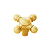 Belwith Keeler Fuller 1-11/16" Vintage Ball Valve Farmhouse Cabinet Knob / Drawer Knob Brushed Golden Brass