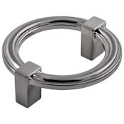 Belwith Keeler Odette 2-1/4" Center to Center Modern Open Ring Cabinet Pull / Drawer Pull from the Bijou Collection Satin Nickel