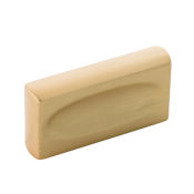 Belwith Keeler Ingot 1 Inch Center to Center (25 mm) Solid Rectangle Block Cabinet Pull / Drawer Knob with Finger Indent Brushed Golden Brass