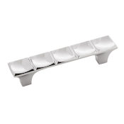 Belwith Keeler Callisto 3-3/4 Inch (96 mm) Center to Center Hollywood Regency Cabinet Handle / Drawer Pull Chrome