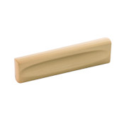 Belwith Keeler Ingot 3 Inch Center to Center (76 mm) Solid Rectangle Block Cabinet Handle / Drawer Pull with Finger Indents Brushed Golden Brass