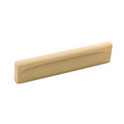 Belwith Keeler Ingot 3-3/4 Inch (96 mm) Center to Center Solid Rectangle Cabinet Handle / Drawer Pull with Finger Indents Brushed Golden Brass