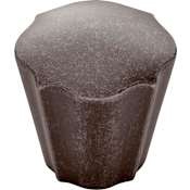 Belwith Keeler Trellis 1-3/16" Designer Scalloped Edge Button Cabinet / Drawer Knob Black Nickel Vibed