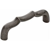 Belwith Keeler Trellis 3" Center to Center Designer Scalloped Cabinet Handle / Drawer Pull Black Nickel Vibed