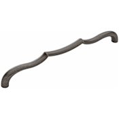 Belwith Keeler Trellis 8-13/16" Center to Center Designer Scalloped Arch Cabinet Handle / Drawer Pull Black Nickel Vibed