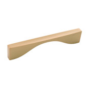 Belwith Keeler Channel 5-1/16" (128 mm) Center to Center Modern Bauhaus Cabinet Handle / Drawer Pull Brushed Golden Brass