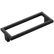 Belwith Keeler Bijou Precedent 4-1/16" Center to Center Luxury Modern Designer Open Rectangle Cabinet Handle / Drawer Pull Matte Black