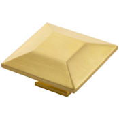 Belwith Keeler Bijou Polly 2-3/4" Square Flat Pyramid Luxury Cabinet / Drawer / Furniture Knob Brushed Golden Brass