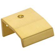 Belwith Keeler Bijou Fringe 7/8" Center to Center Finger Tab Edge Angled Cabinet Pull Brushed Golden Brass