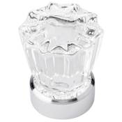 Belwith Keeler Luster 1-3/8 Inch Vintage Classic Glass Cabinet Knob / Drawer Knob Glass with Chrome