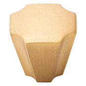 Belwith Keeler Monarch 1-1/8" Scalloped Square Glam Button Cabinet Knob / Drawer Knob Brushed Golden Brass