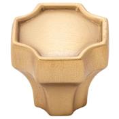 Belwith Keeler Monarch 1-1/4" Scalloped Square Glam Cabinet Knob / Drawer Knob with Lip Brushed Golden Brass