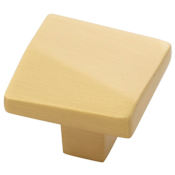 Belwith Keeler Veer 1-3/8 Inch Square Cabinet Knob Brushed Golden Brass