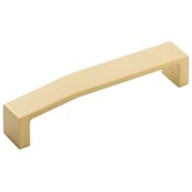 Belwith Keeler Veer 5-1/16 Inch Center to Center Handle Cabinet Pull Brushed Golden Brass