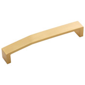 Belwith Keeler Veer 6-5/16 Inch Center to Center Handle Cabinet Pull Brushed Golden Brass