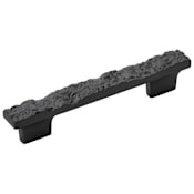 Belwith Keeler Sandrine 3-3/4 " (96 mm) or 5 1/16 " (128 mm) Center to Center Rustic Raw Textured Bar Cabinet Handle / Drawer Pull Black Mist