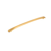 Belwith Keeler Vale 18" Center to Center Curved Bar Appliance Handle / Appliance Pull Brushed Golden Brass
