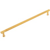 Belwith Keeler Verge 18" Center to Center Solid Brass Knurled Bar Appliance Handle / Appliance Pull Brushed Golden Brass