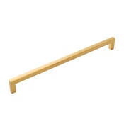 Belwith Keeler Coventry 12" Center to Center Sleek Square Cabinet Handle / Drawer Pull Brushed Golden Brass